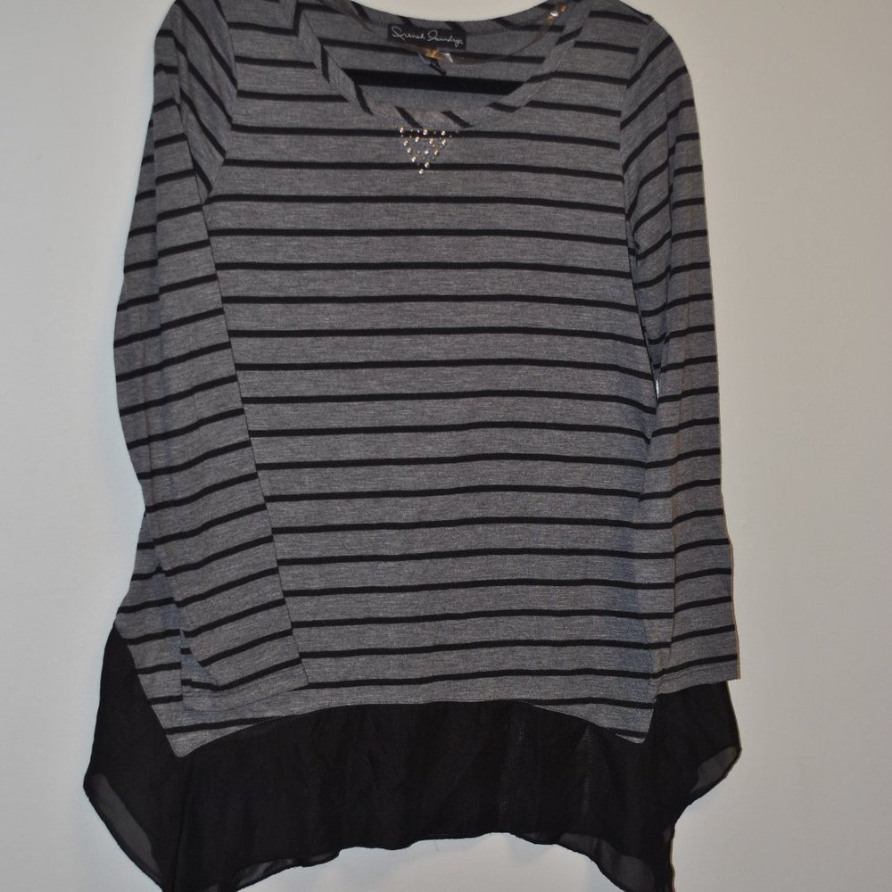 French Laundry striped Womens Top